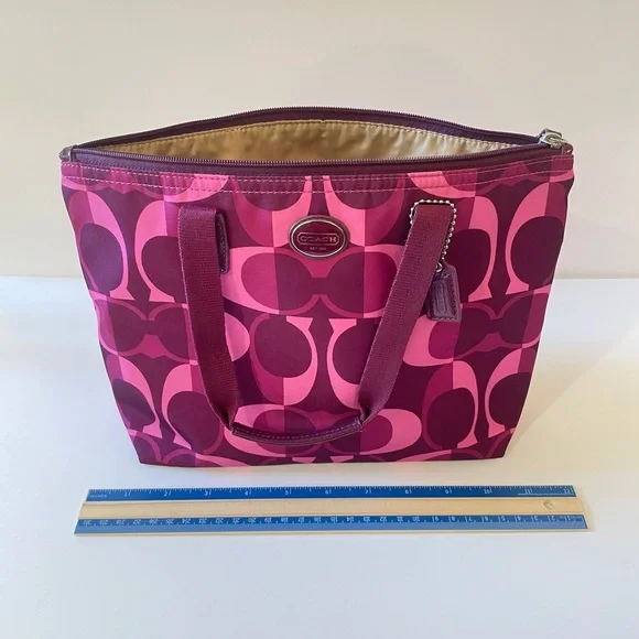 Coach Pink Tote and Pouch Set - Picture 11 of 16